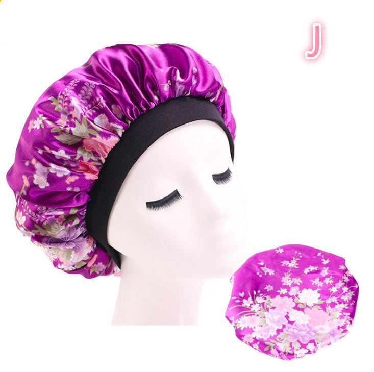 Beauty print Satin silk Bonnet sleep night cap Beauty print Satin silk Bonnet sleep night cap